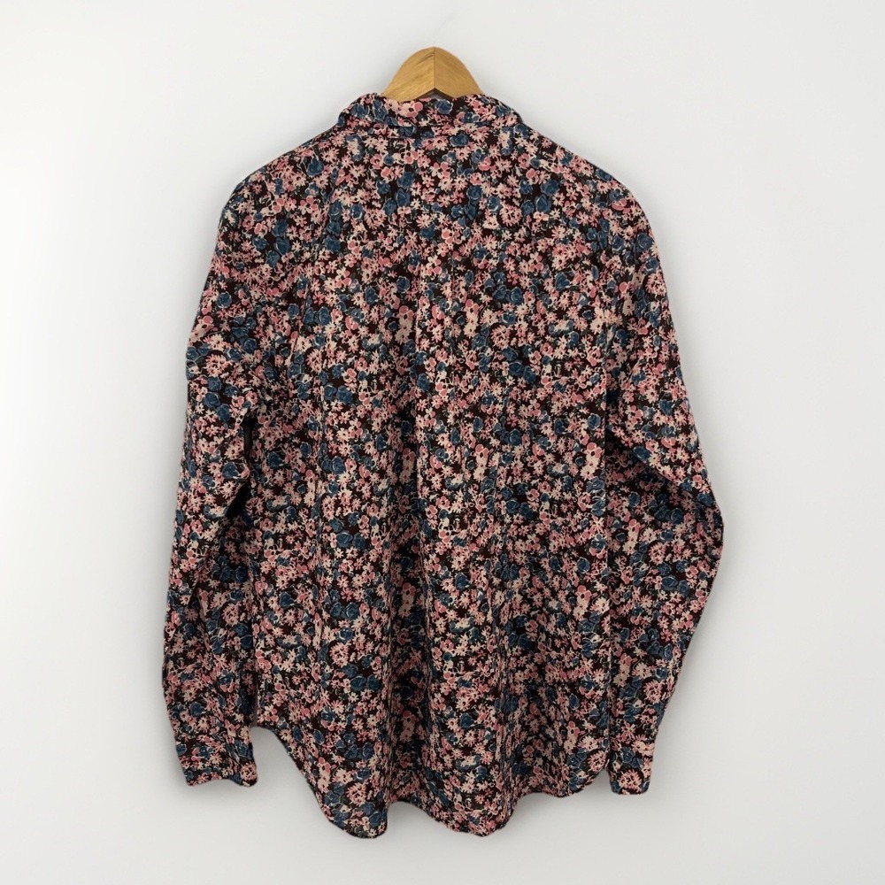Lauren Ralph Lauren Floral Shirt Sz XL Long Sleeve Button Up Top Pink Blue - Picture 6 of 15